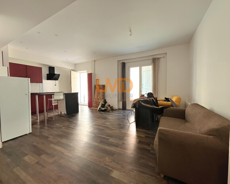 Appartement T3 Rénové - Centre-ville Vidauban (83550) - sejour-cuisine-americaine-vidauban.jpg