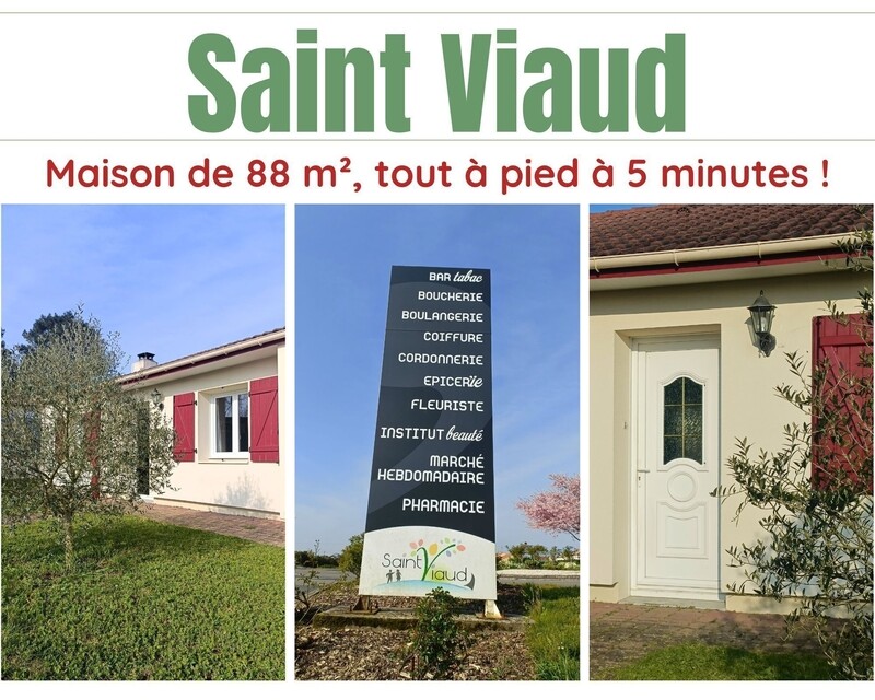 Maison de plain-pied – calme absolu et vie de village à pied - Maison de 88 m² plain pied au fond d'une impasse