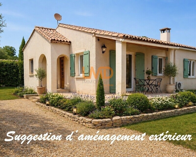 Maison plain-pied, garage, terrain 826 m², au calme avec vue dégagée - Suggestion