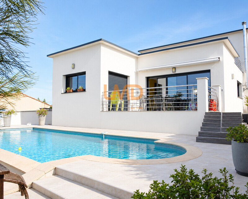 Villa familiale contemporaine 4 chambres piscine garage - Villa contemporaine avec piscine ensoleillée